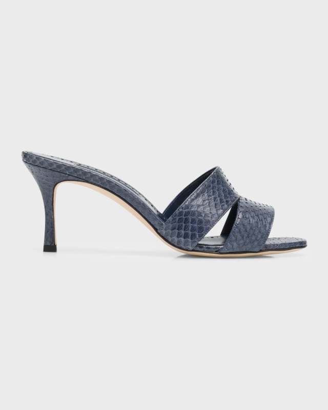 Iacopo Snakeskin Mule Sandals